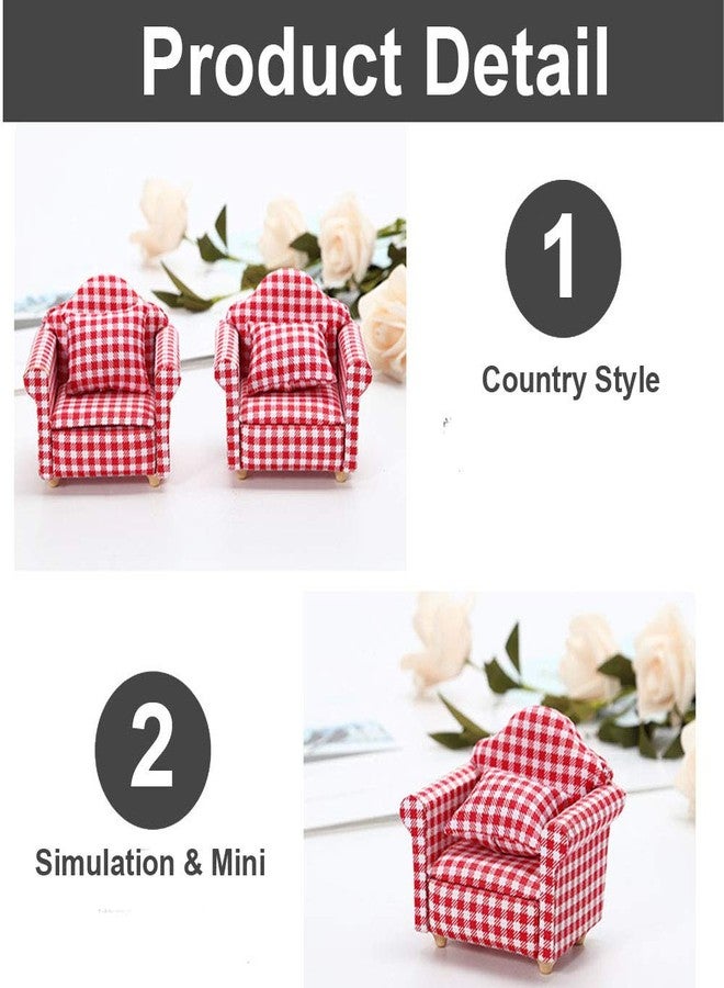 KnocKconK Hamster Mini Cotton Sofa Chair, Small Animal Blue Red Bed Cozy with Pillow, Cage Decor Photo Toys, Relax Habitat House Accessories, Sleep Pad Rest Nest for Hamster, Mice, Rat. - Image 3